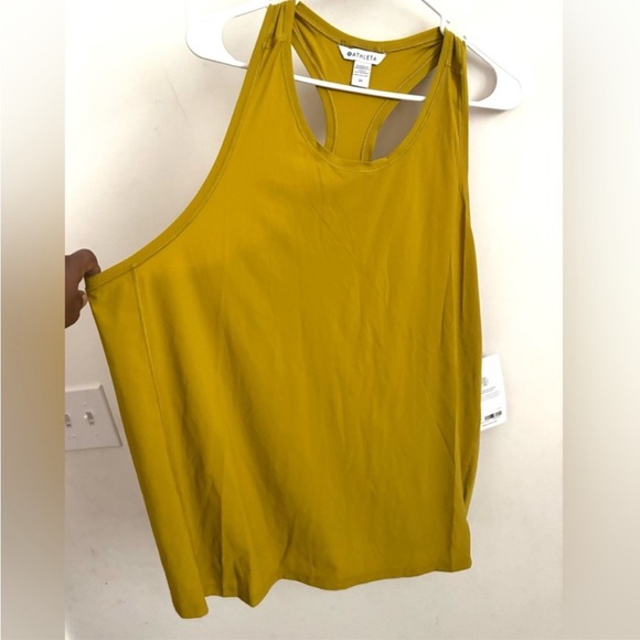 ATHLETA TANK TOP WOMEN’S 2X ULTIMATE TRAIN RACEBACK MUSTARD YELLOW  ACTIVE WEAR - Picture 7 of 11